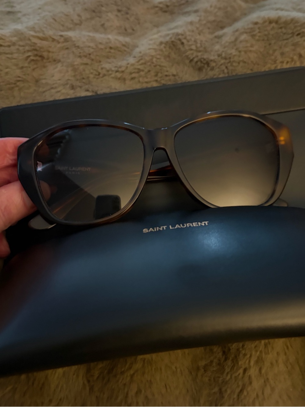 Saint Laurent Tortoiseshell Brown Gradient Lens Sunglasses
